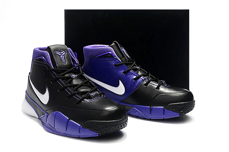 2019 Men Nike Kobe 1 Protro ZK1 Black Purple Black Shoes